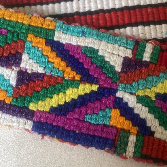 embroidery belt multi color handmade in guatemala, size S, waistline - Picture 6 of 8